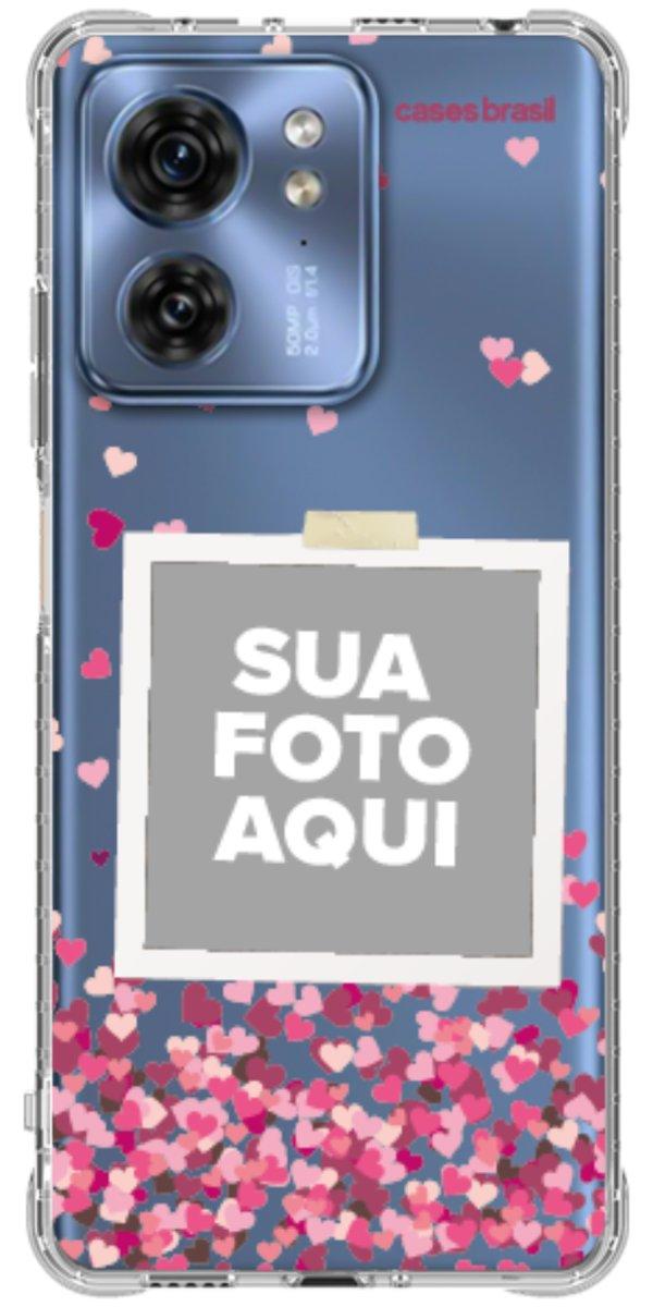 Capinha para Celular Polaroid Corações Flutuantes