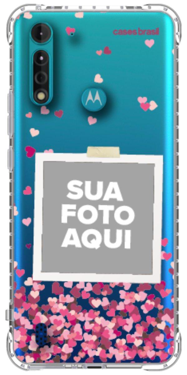 Capinha para Celular Polaroid Corações Flutuantes