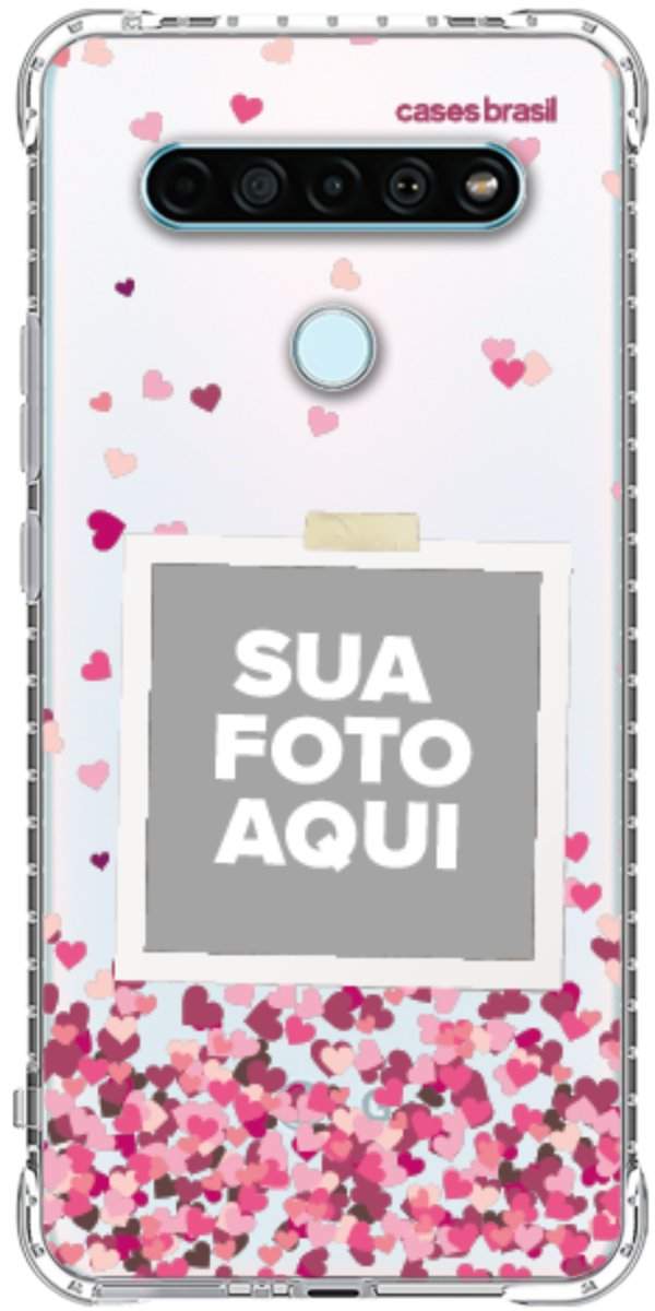 Capinha para Celular Polaroid Corações Flutuantes