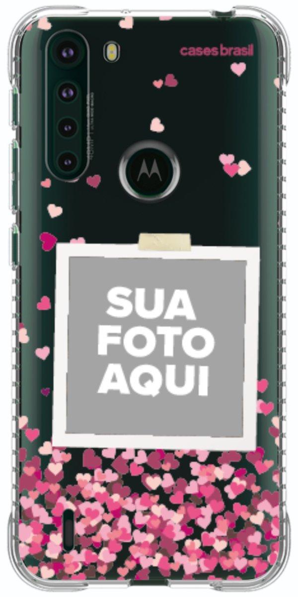 Capinha para Celular Polaroid Corações Flutuantes