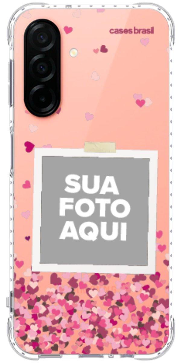 Capinha para Celular Polaroid Corações Flutuantes
