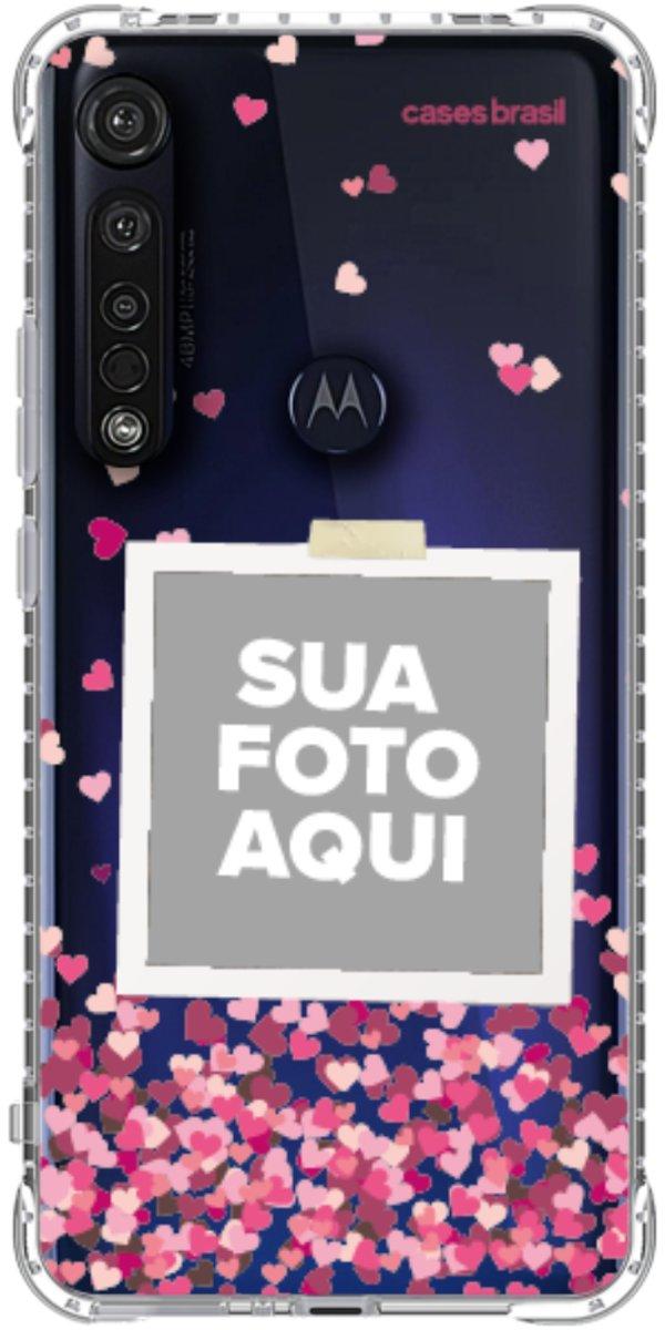 Capinha para Celular Polaroid Corações Flutuantes