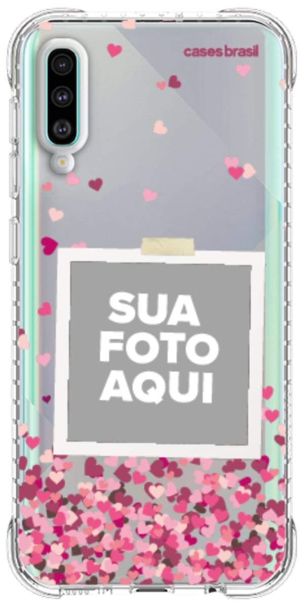 Capinha para Celular Polaroid Corações Flutuantes