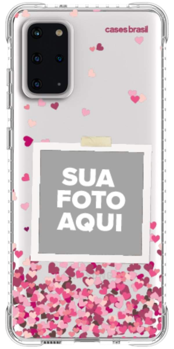 Capinha para Celular Polaroid Corações Flutuantes