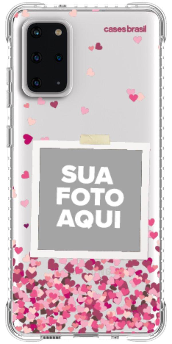 Capinha para Celular Polaroid Corações Flutuantes