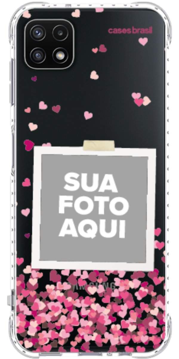 Capinha para Celular Polaroid Corações Flutuantes
