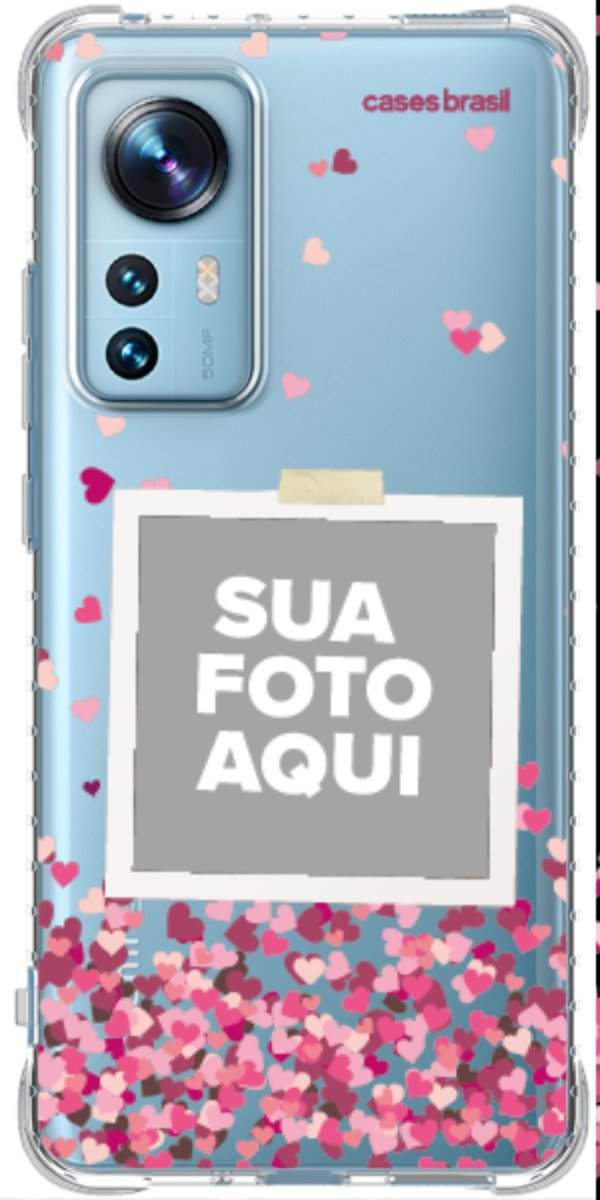 Capinha para Celular Polaroid Corações Flutuantes
