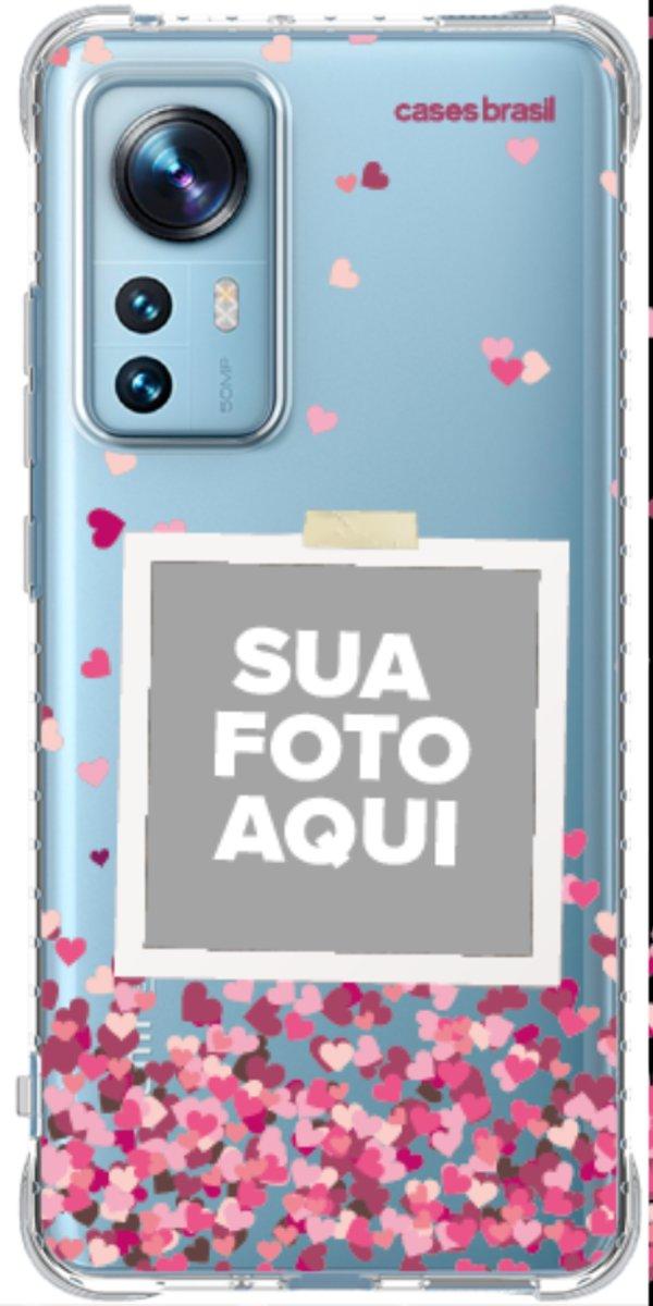 Capinha para Celular Polaroid Corações Flutuantes
