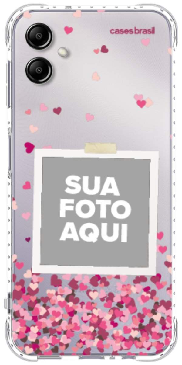 Capinha para Celular Polaroid Corações Flutuantes