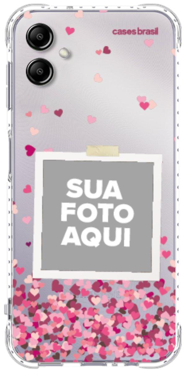 Capinha para Celular Polaroid Corações Flutuantes