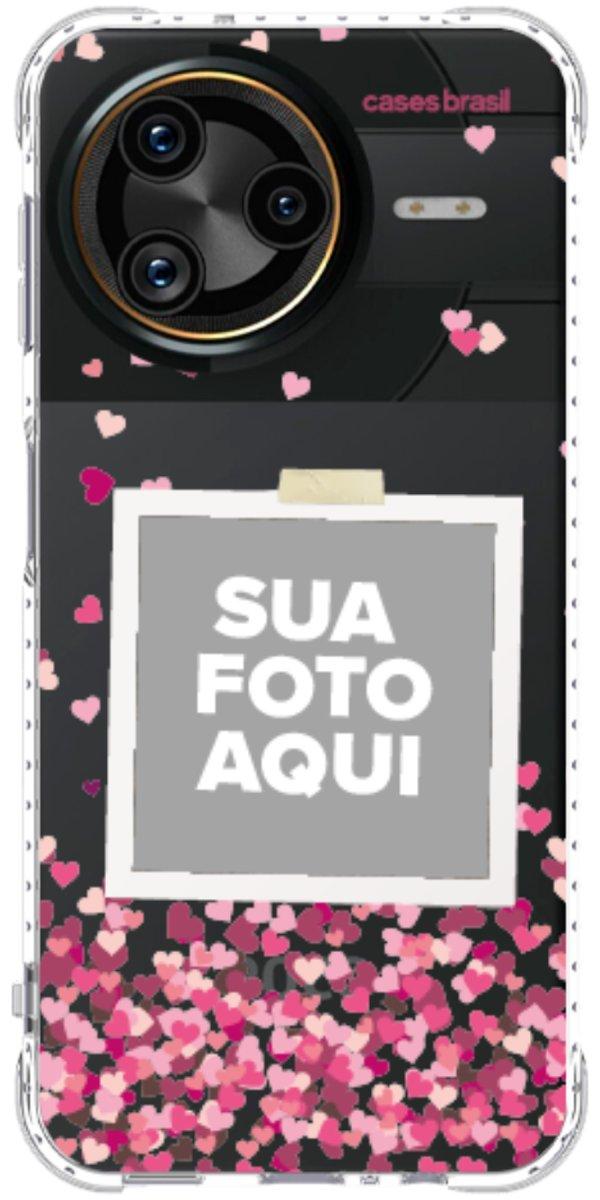 Capinha para Celular Polaroid Corações Flutuantes