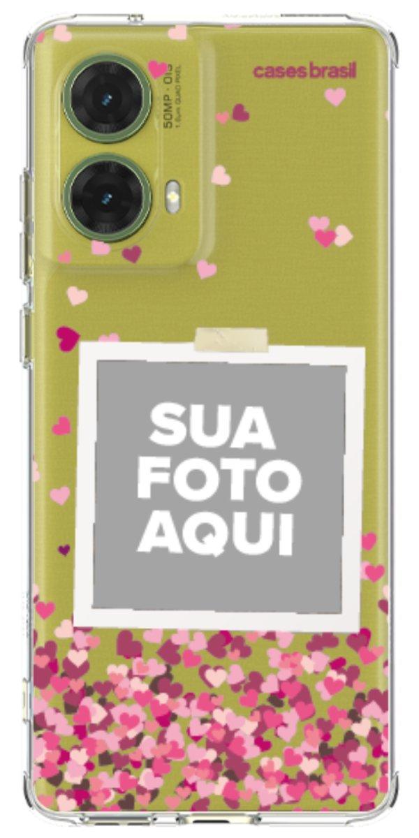 Capinha para Celular Polaroid Corações Flutuantes