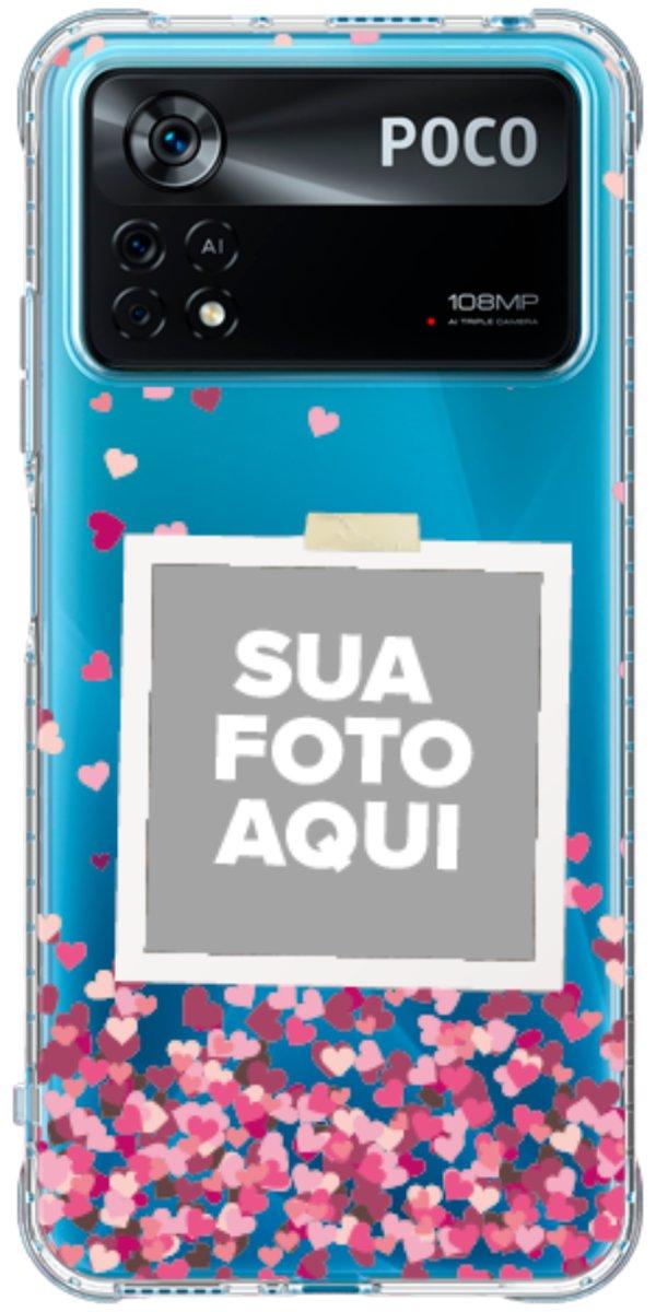 Capinha para Celular Polaroid Corações Flutuantes
