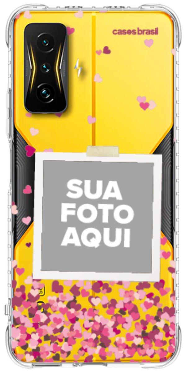 Capinha para Celular Polaroid Corações Flutuantes