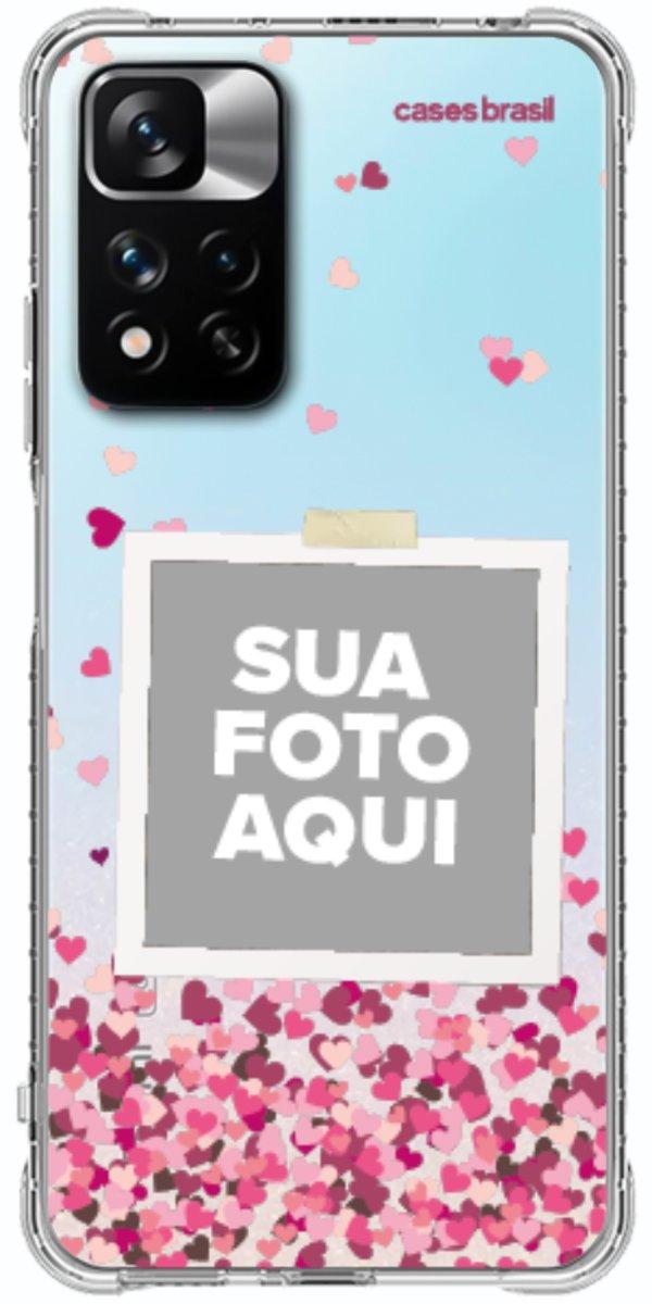 Capinha para Celular Polaroid Corações Flutuantes