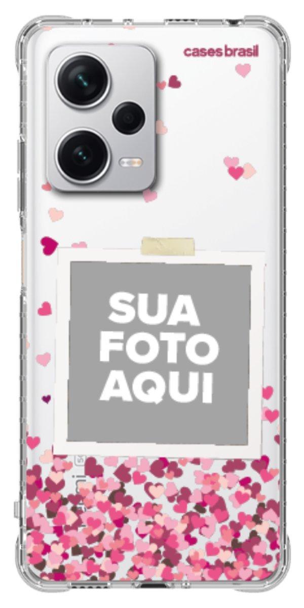 Capinha para Celular Polaroid Corações Flutuantes