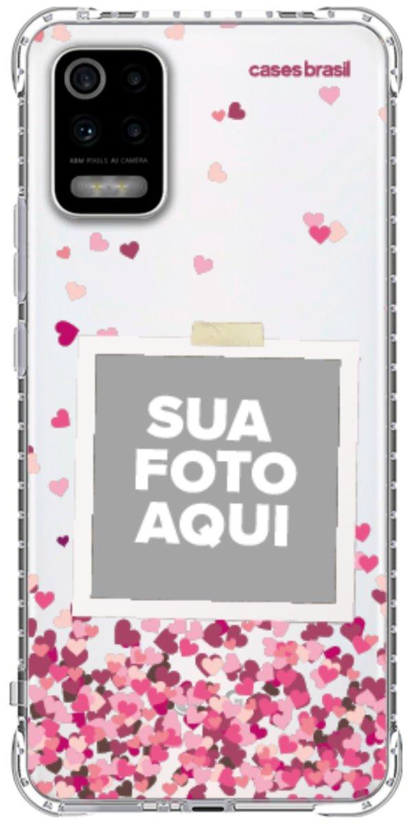 Capinha para Celular Polaroid Corações Flutuantes