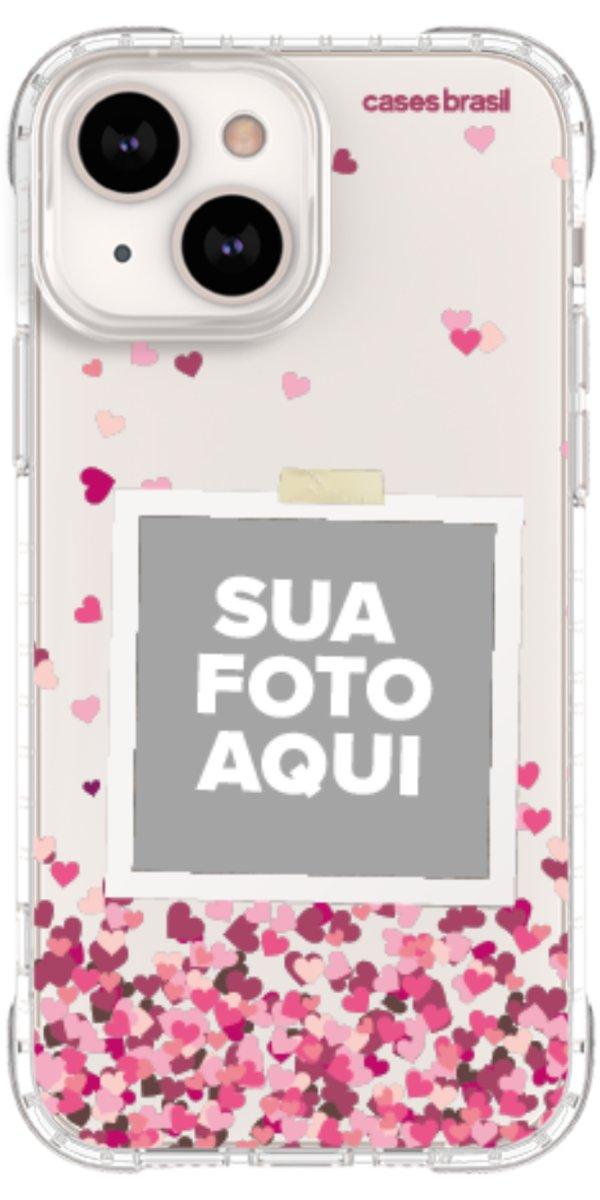 Capinha para Celular Polaroid Corações Flutuantes