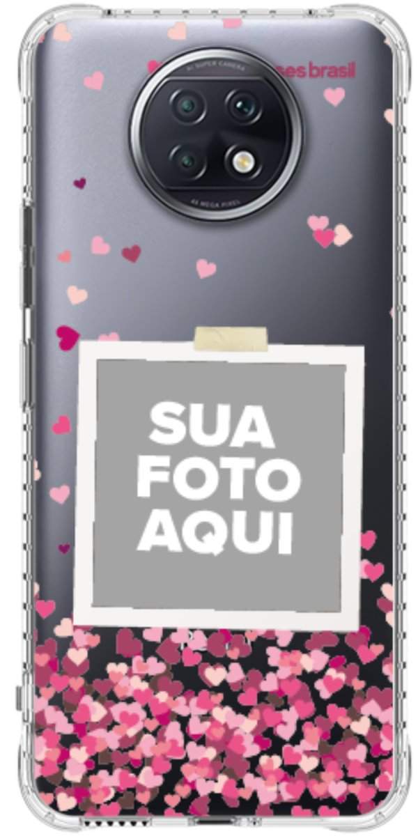 Capinha para Celular Polaroid Corações Flutuantes
