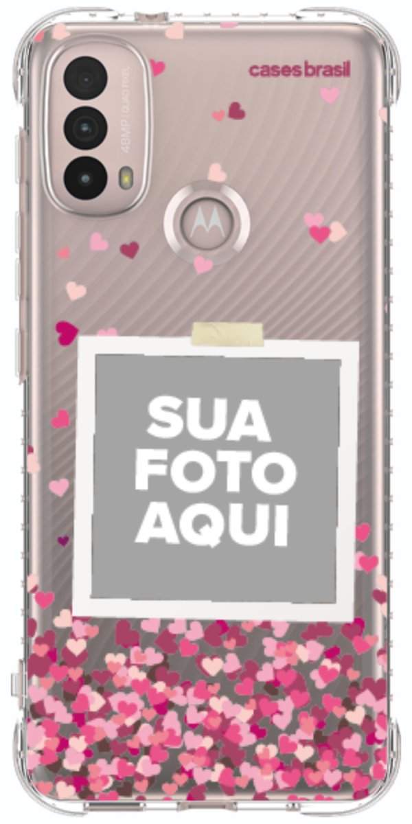 Capinha para Celular Polaroid Corações Flutuantes