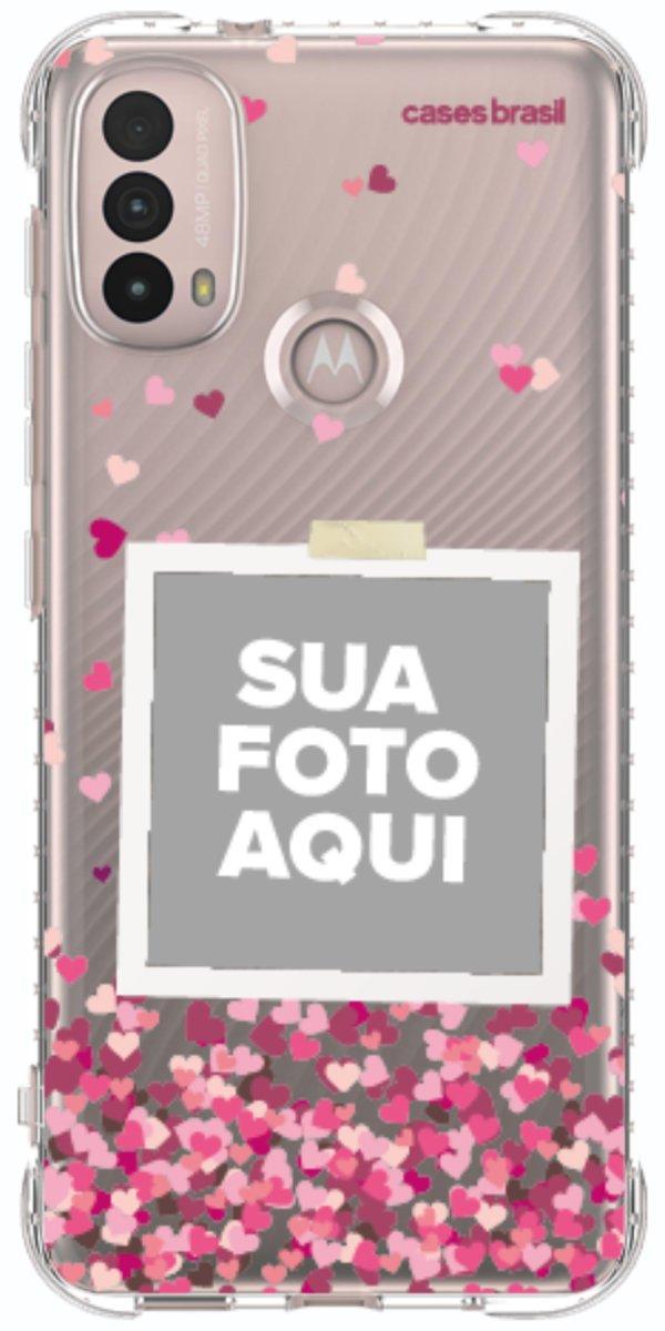Capinha para Celular Polaroid Corações Flutuantes
