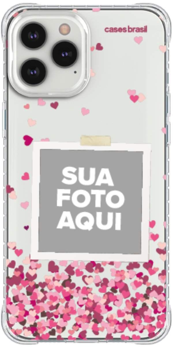 Capinha para Celular Polaroid Corações Flutuantes