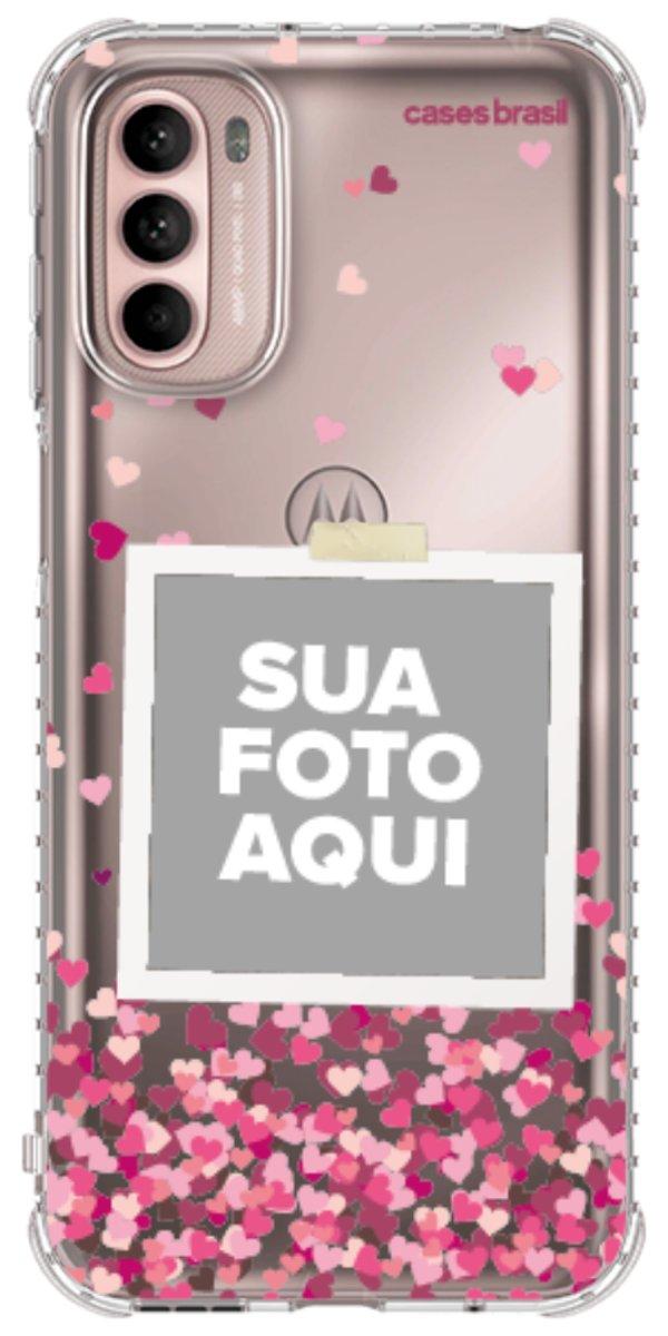 Capinha para Celular Polaroid Corações Flutuantes