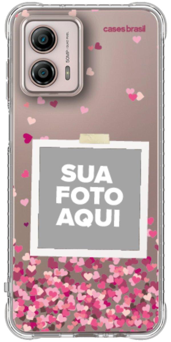 Capinha para Celular Polaroid Corações Flutuantes