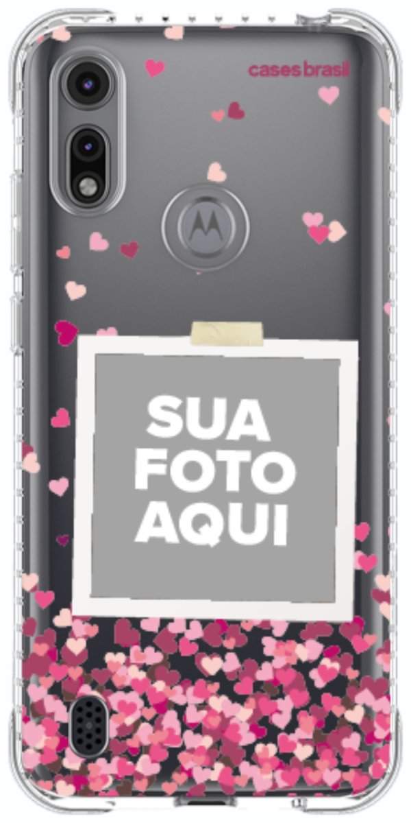 Capinha para Celular Polaroid Corações Flutuantes