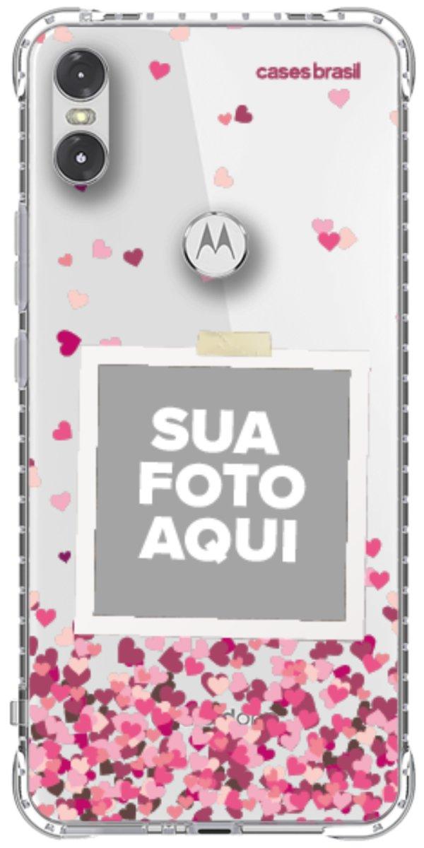 Capinha para Celular Polaroid Corações Flutuantes