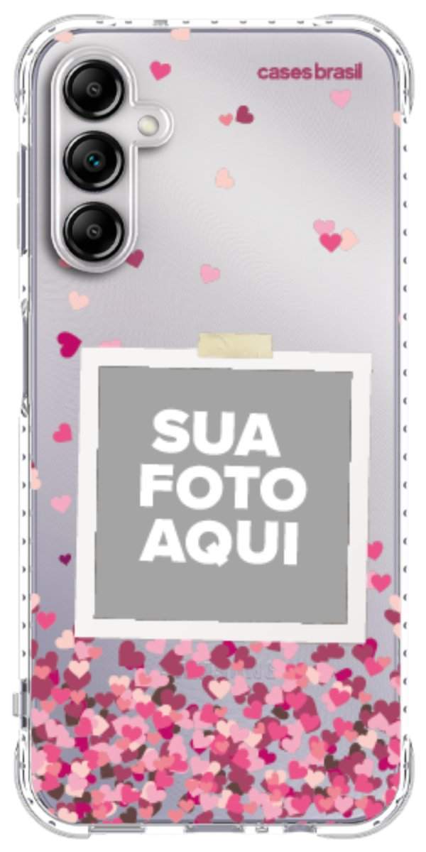 Capinha para Celular Polaroid Corações Flutuantes