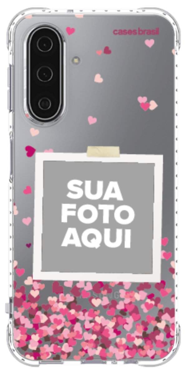 Capinha para Celular Polaroid Corações Flutuantes