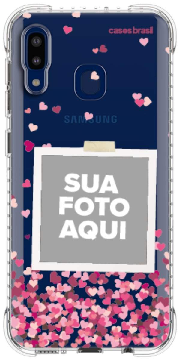 Capinha para Celular Polaroid Corações Flutuantes