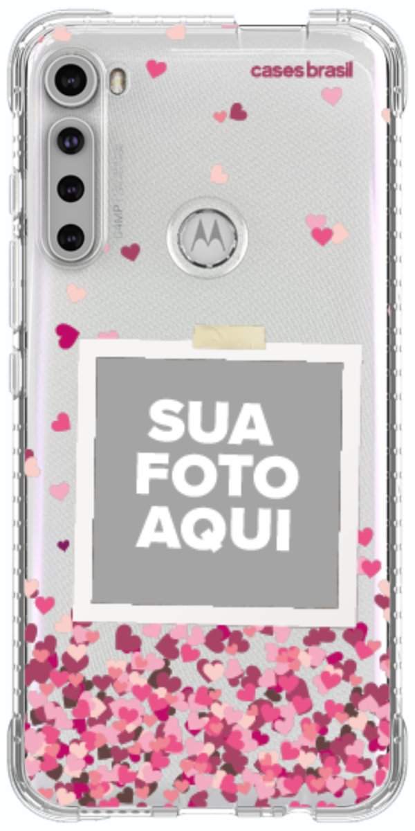Capinha para Celular Polaroid Corações Flutuantes