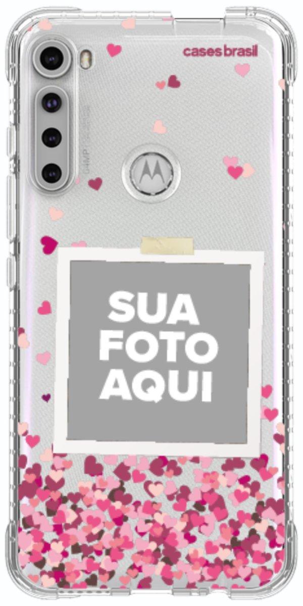 Capinha para Celular Polaroid Corações Flutuantes