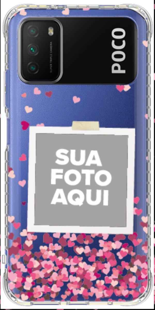 Capinha para Celular Polaroid Corações Flutuantes