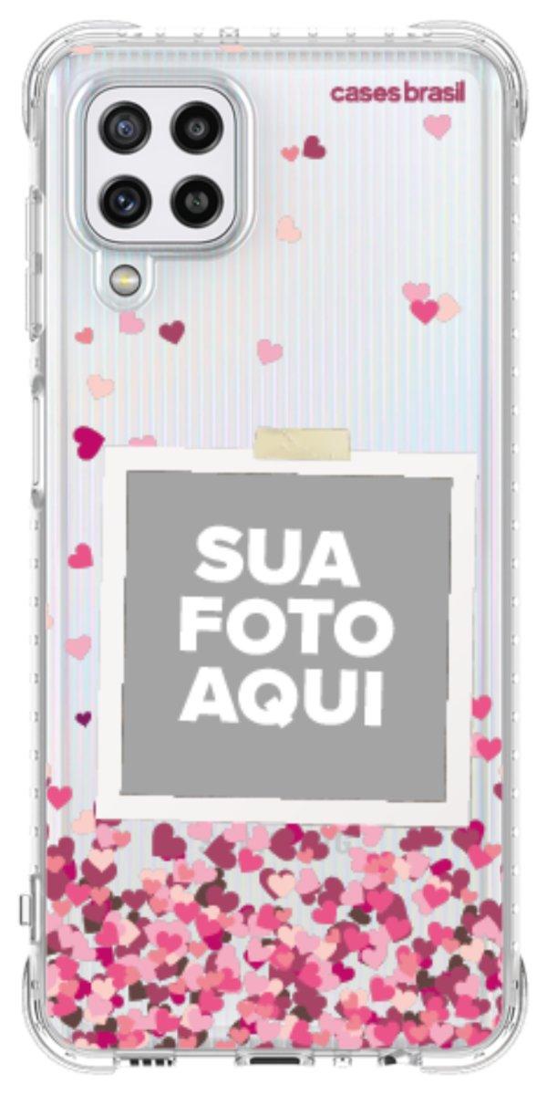 Capinha para Celular Polaroid Corações Flutuantes