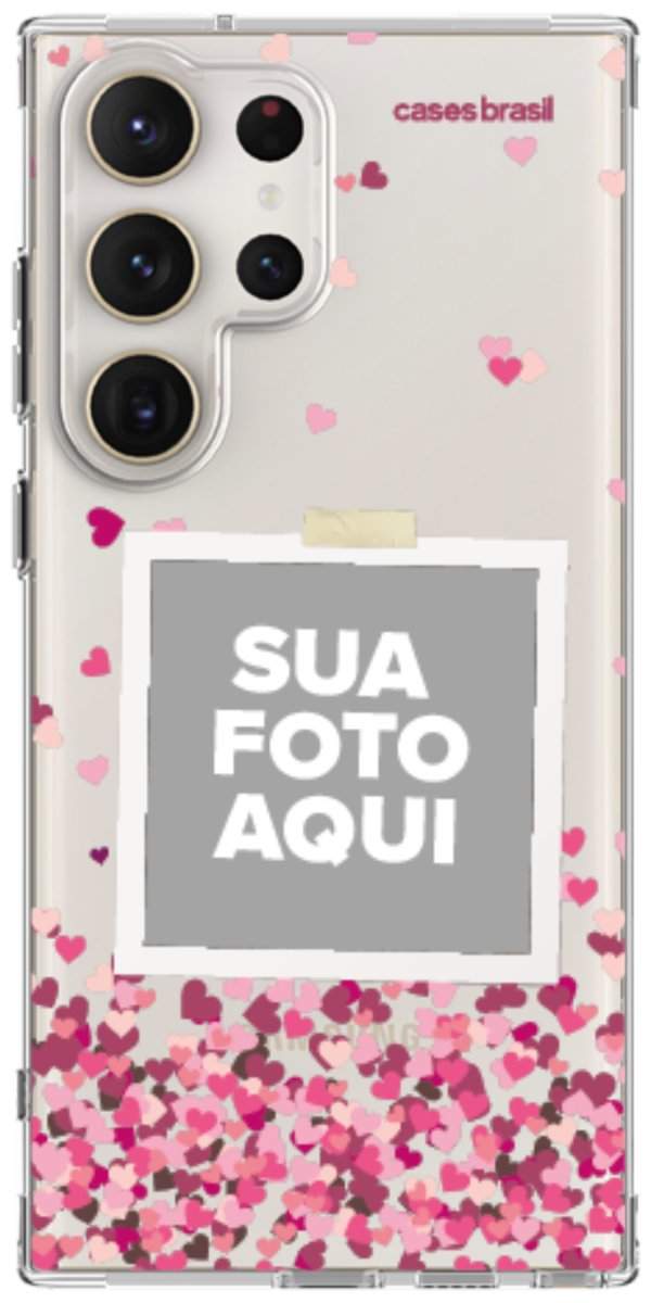 Capinha para Celular Polaroid Corações Flutuantes