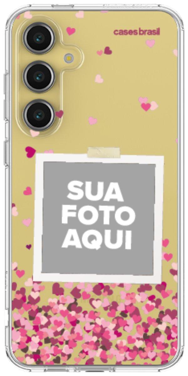 Capinha para Celular Polaroid Corações Flutuantes