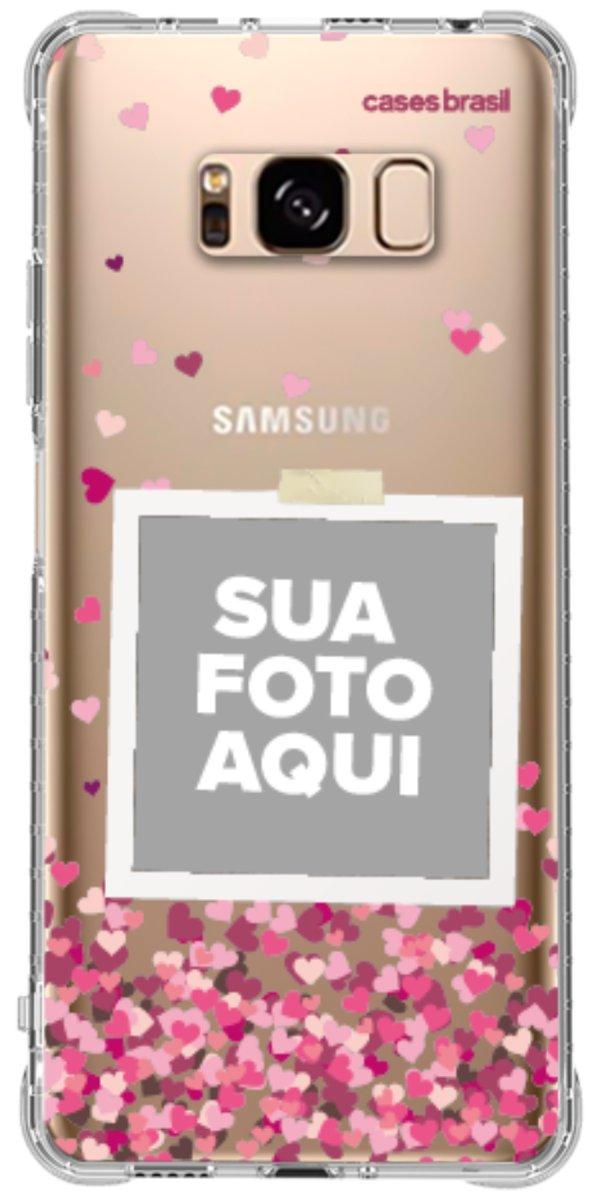 Capinha para Celular Polaroid Corações Flutuantes