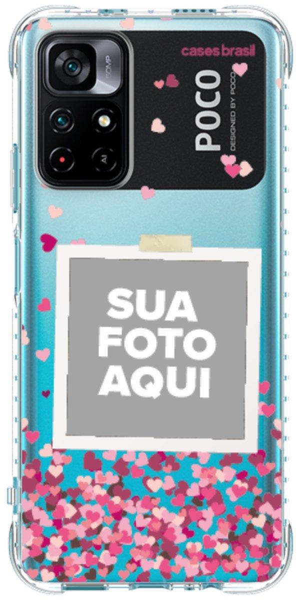 Capinha para Celular Polaroid Corações Flutuantes