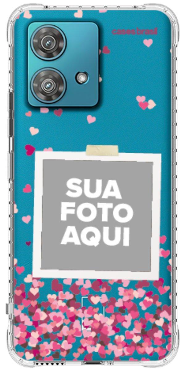 Capinha para Celular Polaroid Corações Flutuantes