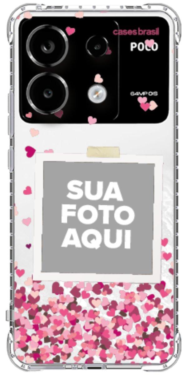 Capinha para Celular Polaroid Corações Flutuantes