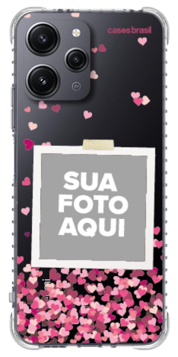 Capinha para Celular Polaroid Corações Flutuantes