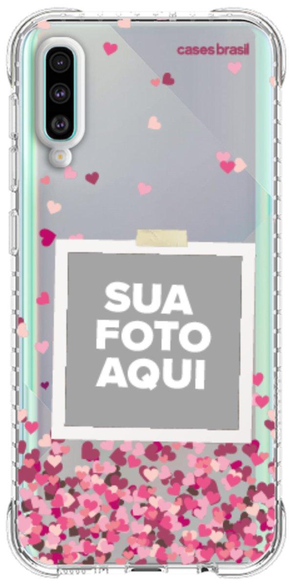 Capinha para Celular Polaroid Corações Flutuantes