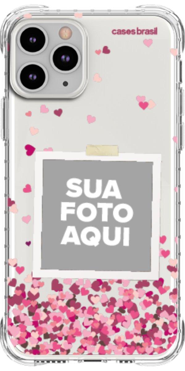 Capinha para Celular Polaroid Corações Flutuantes