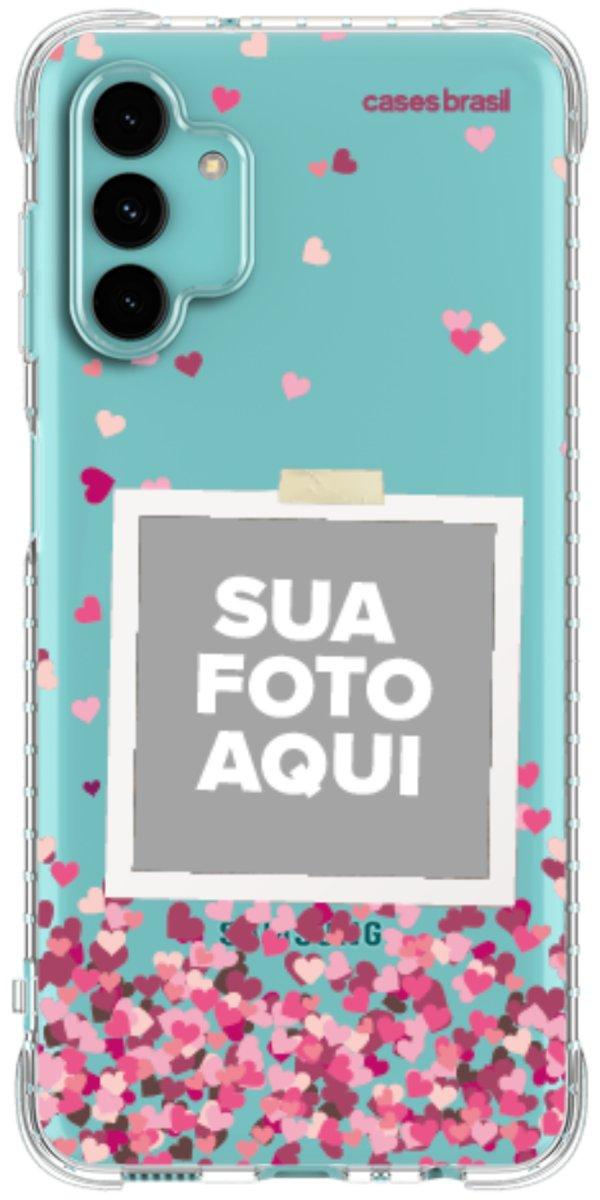 Capinha para Celular Polaroid Corações Flutuantes