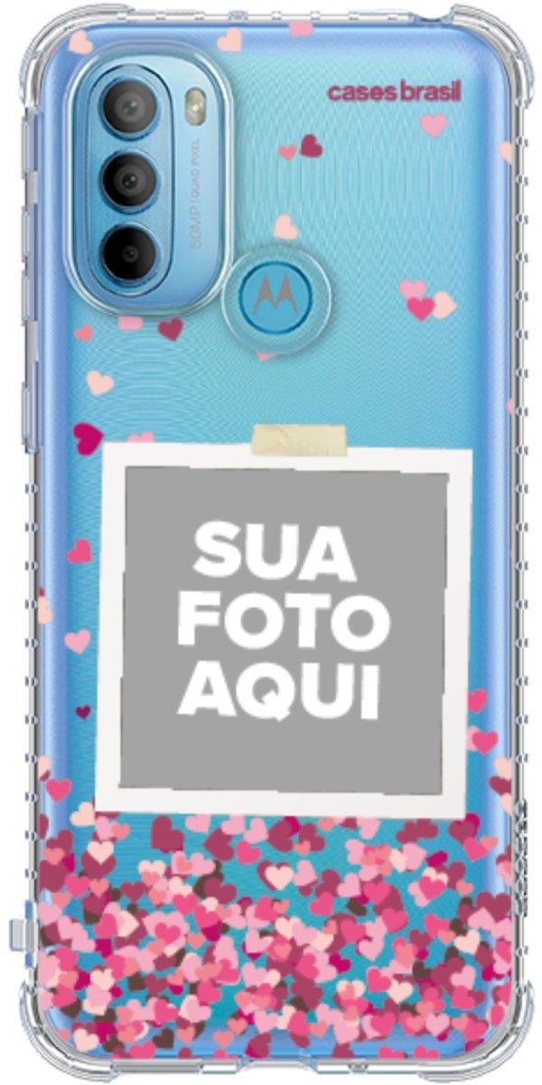 Capinha para Celular Polaroid Corações Flutuantes