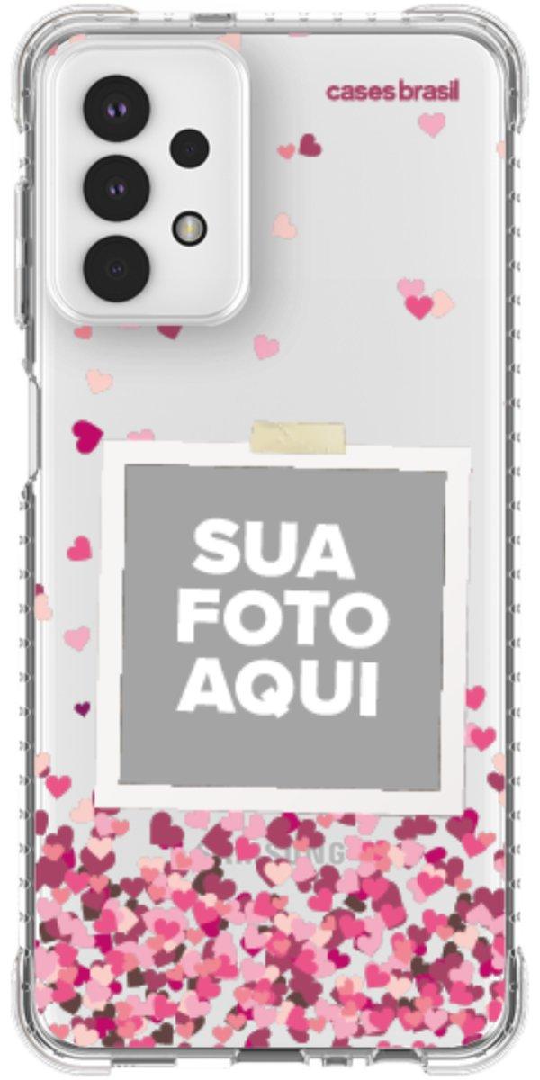 Capinha para Celular Polaroid Corações Flutuantes