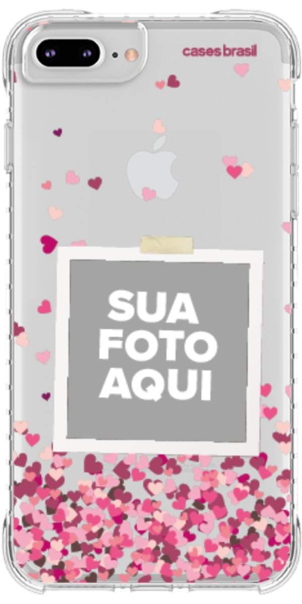 Capinha para Celular Polaroid Corações Flutuantes